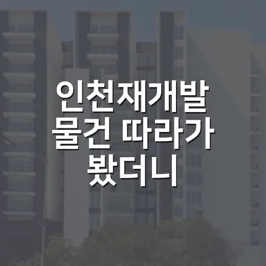 인천재개발 물건 따라가 봤더니, 싸 보이는 집일수록 먼저 봐야 할 게 있었다 - 요약