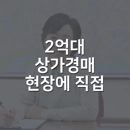 2억대 상가경매 현장에 직접 가봤더니, 싸게 보인 이유가 따로 있었습니다 - 요약