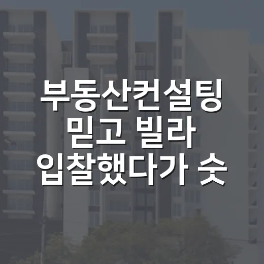 부동산컨설팅 믿고 빌라 입찰했다가 숫자를 다시 깐 이야기 - 요약