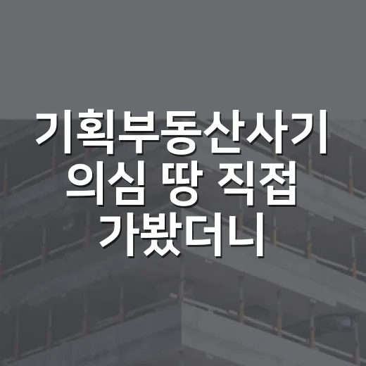 기획부동산사기 의심 땅 직접 가봤더니, 싼 지분이 제일 비쌌습니다 - 요약
