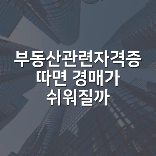 부동산관련자격증 따면 경매가 쉬워질까, 현장에서 직접 부딪혀본 이야기 - 요약