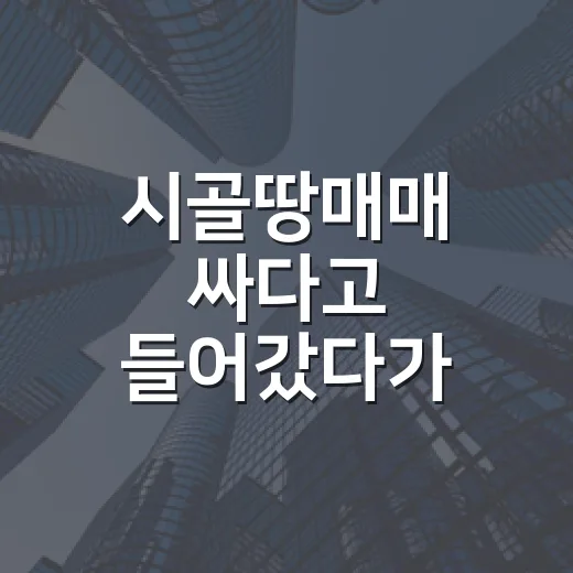 시골땅매매 싸다고 들어갔다가 현장에서 발길 돌린 이야기 - 요약