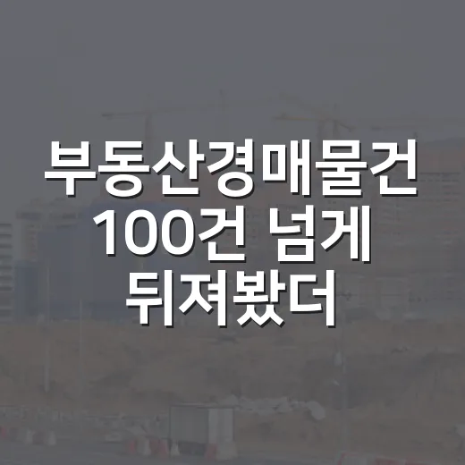 부동산경매물건 100건 넘게 뒤져봤더니 초보가 걸리는 물건은 따로 있더라 - 요약