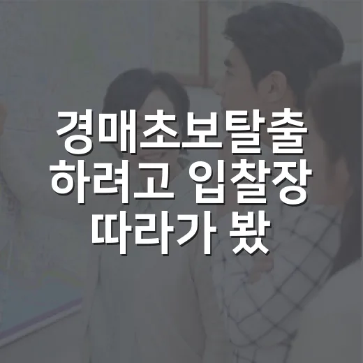 경매초보탈출 하려고 입찰장 따라가 봤다가 깨달은 진짜 순서 - 요약