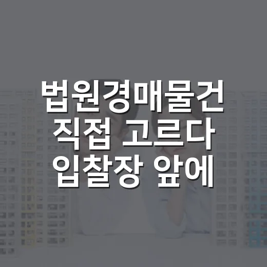 법원경매물건 직접 고르다 입찰장 앞에서 멈춘 진짜 이유 - 요약