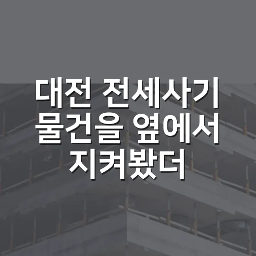 대전 전세사기 물건을 옆에서 지켜봤더니, 초보가 놓치는 신호가 따로 있었습니다 - 요약