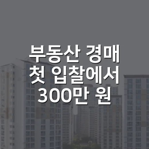 부동산 경매 첫 입찰에서 300만 원 더 썼던 날의 진짜 이야기 - 요약