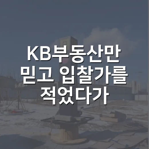 KB부동산만 믿고 입찰가를 적었다가 법원 앞에서 식은땀 났던 이야기 - 요약