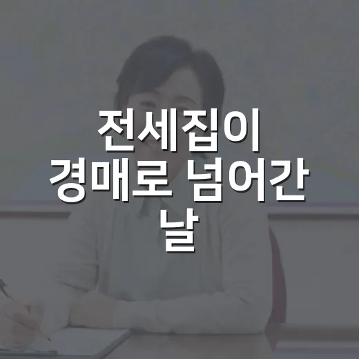 전세집이 경매로 넘어간 날, 현장에서 직접 본 보증금의 진짜 차이 - 요약