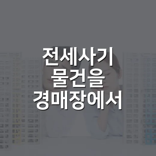전세사기 물건을 경매장에서 직접 보고 바뀐 전세계약 보는 법 - 요약