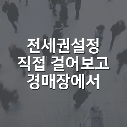 전세권설정 직접 걸어보고 경매장에서 다시 배운 진짜 차이 - 요약