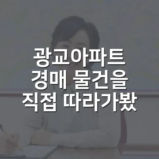 광교아파트 경매 물건을 직접 따라가봤더니 숫자보다 무서운 게 따로 있었습니다 - 요약