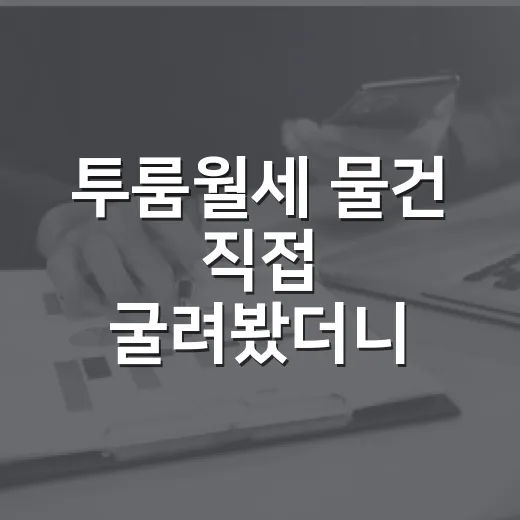 투룸월세 물건 직접 굴려봤더니, 숫자보다 사람이 먼저 보였습니다 - 요약