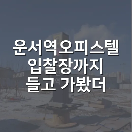 운서역오피스텔 입찰장까지 들고 가봤더니, 싸 보이는 물건일수록 먼저 본 것들 - 요약