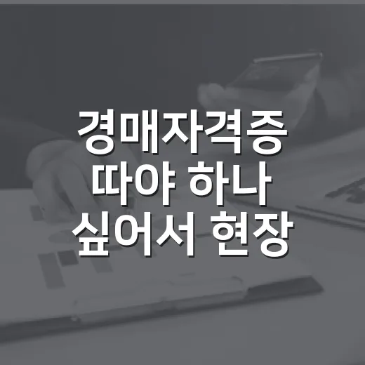 경매자격증 따야 하나 싶어서 현장 10년 기준으로 따져봤습니다 - 요약