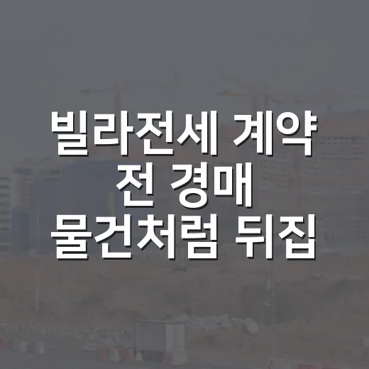 빌라전세 계약 전 경매 물건처럼 뒤집어봤더니 보이는 것들 - 요약