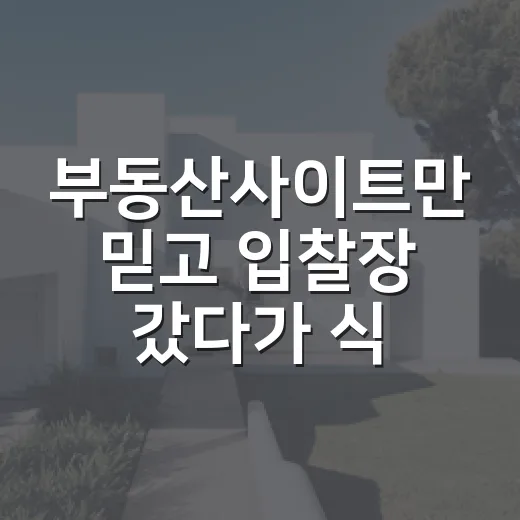 부동산사이트만 믿고 입찰장 갔다가 식은땀 흘린 이야기 - 요약