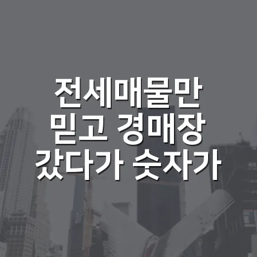 전세매물만 믿고 경매장 갔다가 숫자가 다르게 보였던 이야기 - 요약