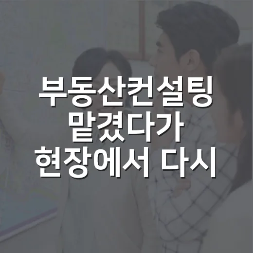 부동산컨설팅 맡겼다가 현장에서 다시 계산해본 이야기 - 요약