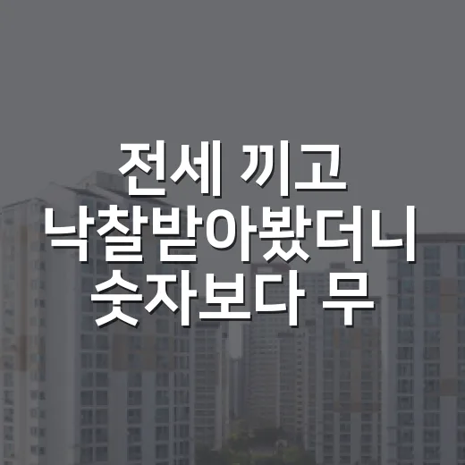 전세 끼고 낙찰받아봤더니 숫자보다 무서웠던 건 한 줄짜리 권리였다 - 요약