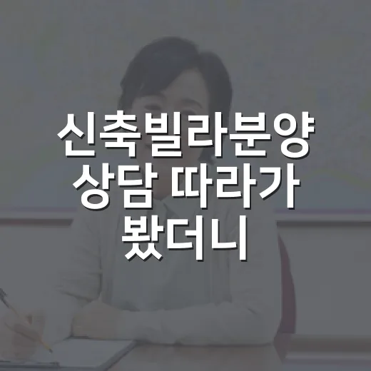 신축빌라분양 상담 따라가 봤더니, 초보가 놓치기 쉬운 돈의 흐름 - 요약