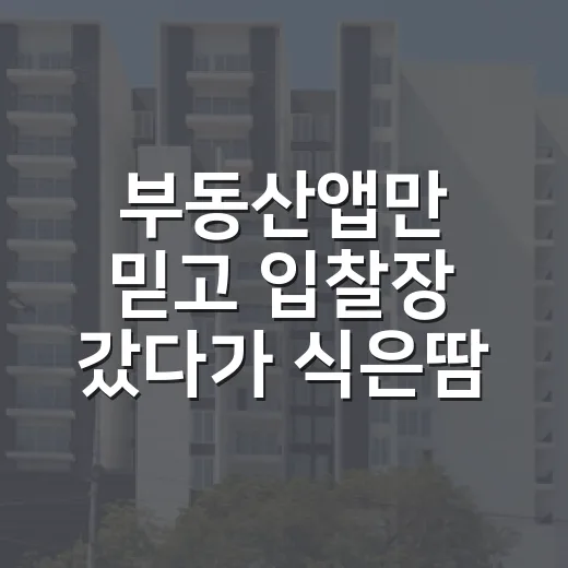 부동산앱만 믿고 입찰장 갔다가 식은땀 난 진짜 이야기 - 요약