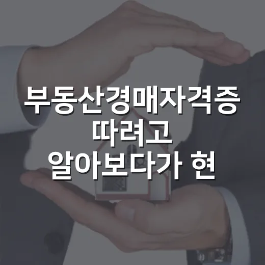 부동산경매자격증 따려고 알아보다가 현장에서 다시 생각해본 이야기 - 요약