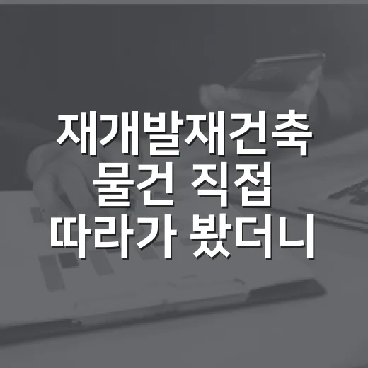 재개발재건축 물건 직접 따라가 봤더니, 초보가 놓치는 돈의 순서 - 요약