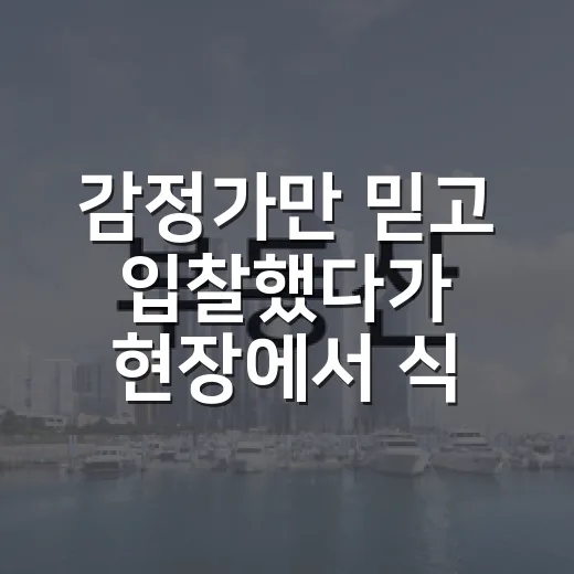 감정가만 믿고 입찰했다가 현장에서 식은땀 난 부동산감정평가 이야기 - 요약