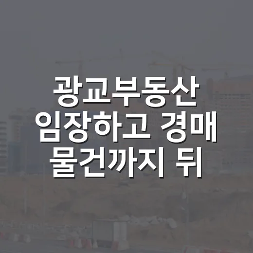 광교부동산 임장하고 경매 물건까지 뒤져봤더니 보인 진짜 숫자 - 요약