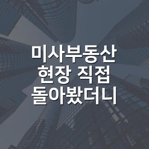 미사부동산 현장 직접 돌아봤더니, 경매 초보가 놓치기 쉬운 가격의 함정 - 요약