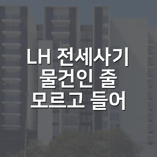 LH 전세사기 물건인 줄 모르고 들어갈 뻔했던 진짜 이야기 - 요약