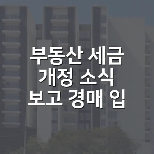부동산 세금 개정 소식 보고 경매 입찰가 다시 깎아본 후기 - 요약