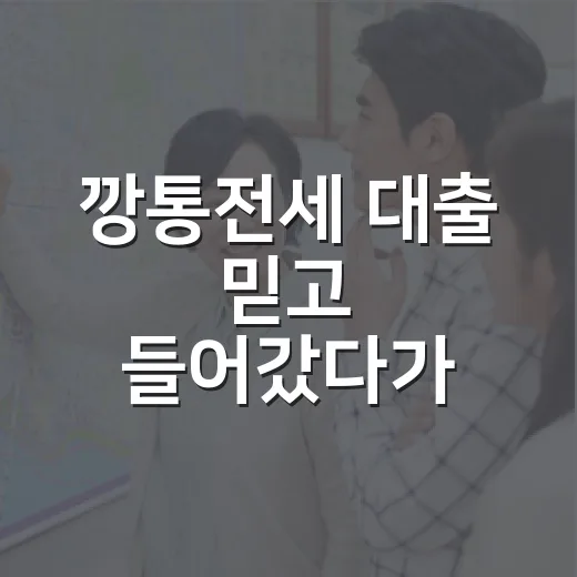 깡통전세 대출 믿고 들어갔다가 보증금 묶이는 진짜 이유 - 요약