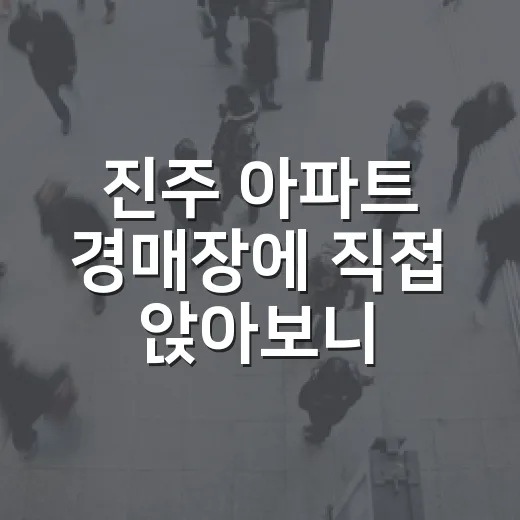 진주 아파트 경매장에 직접 앉아보니 초보가 놓치기 쉬운 장면들 - 요약
