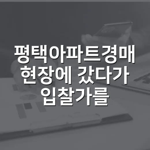 평택아파트경매 현장에 갔다가 입찰가를 낮춘 이유 - 요약