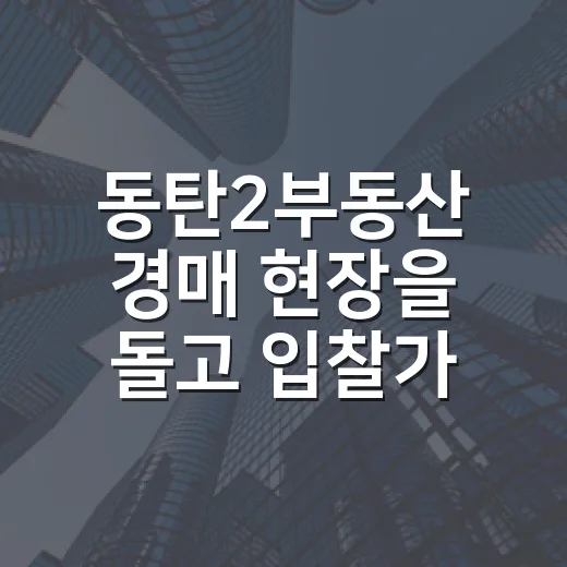 동탄2부동산 경매 현장을 돌고 입찰가를 낮춘 이유 - 요약