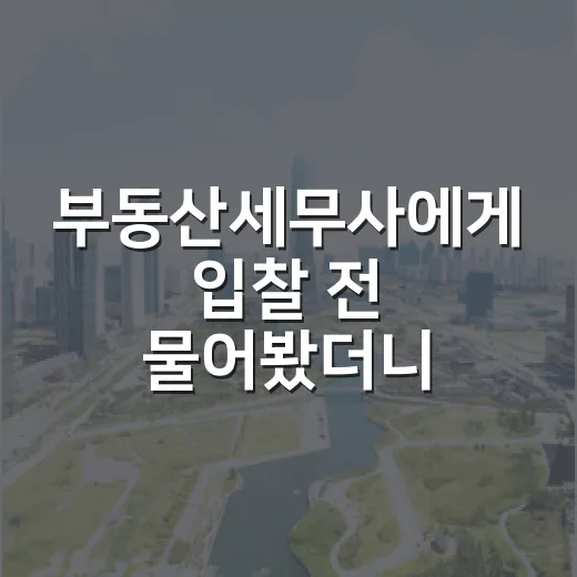 부동산세무사에게 입찰 전 물어봤더니 달라졌다 - 요약