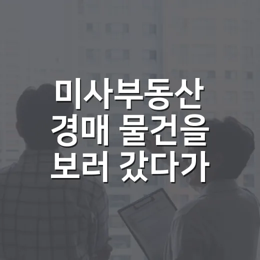 미사부동산 경매 물건을 보러 갔다가 입찰을 접은 이유 - 요약