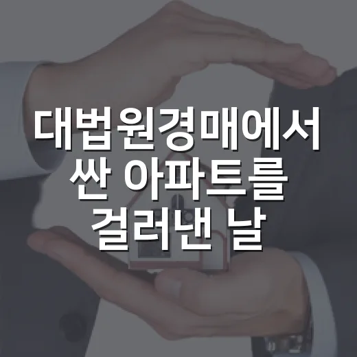 대법원경매에서 싼 아파트를 걸러낸 날 - 요약
