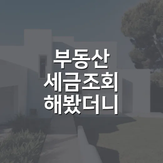 부동산 세금조회 해봤더니 입찰가가 달라졌다 - 요약
