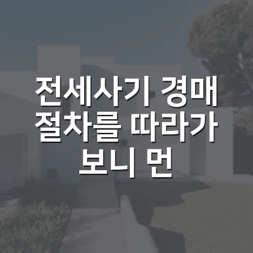 전세사기 경매 절차를 따라가 보니 먼저 볼 건 따로 있었다 - 요약