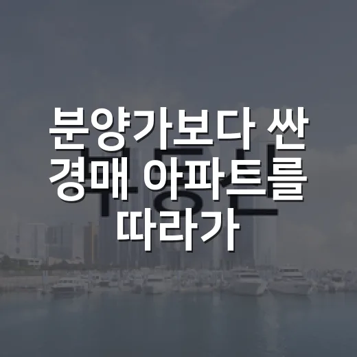 분양가보다 싼 경매 아파트를 따라가 봤더니 - 요약