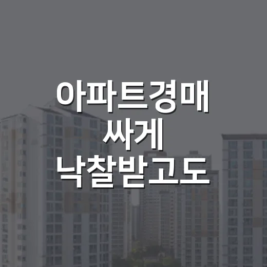 아파트경매 싸게 낙찰받고도 웃지 못했던 이유 - 요약