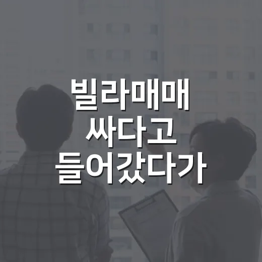 빌라매매 싸다고 들어갔다가 발길 돌린 날 - 요약