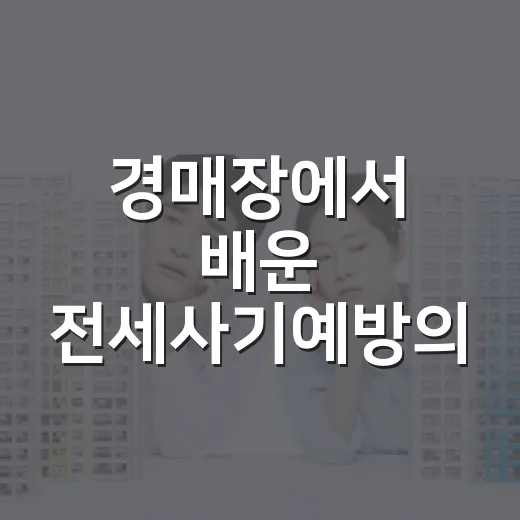 경매장에서 배운 전세사기예방의 순서 - 요약
