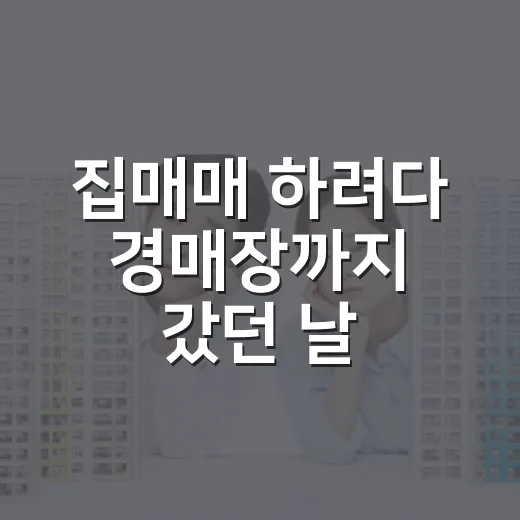 집매매 하려다 경매장까지 갔던 날 - 요약