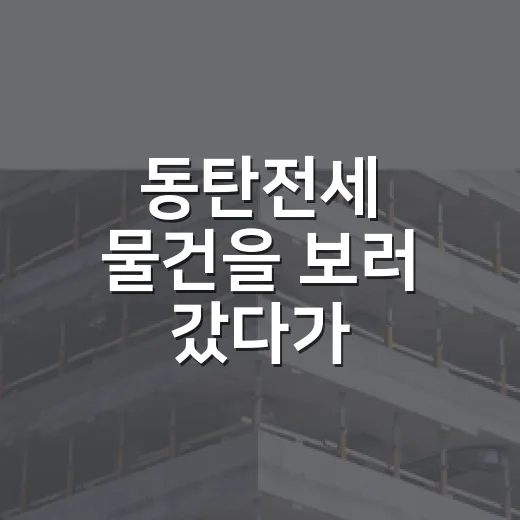 동탄전세 물건을 보러 갔다가 등기부에서 멈춘 이유 - 요약