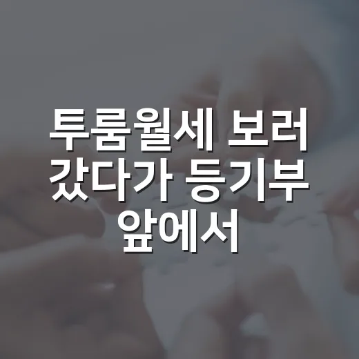 투룸월세 보러 갔다가 등기부 앞에서 멈춘 이유 - 요약