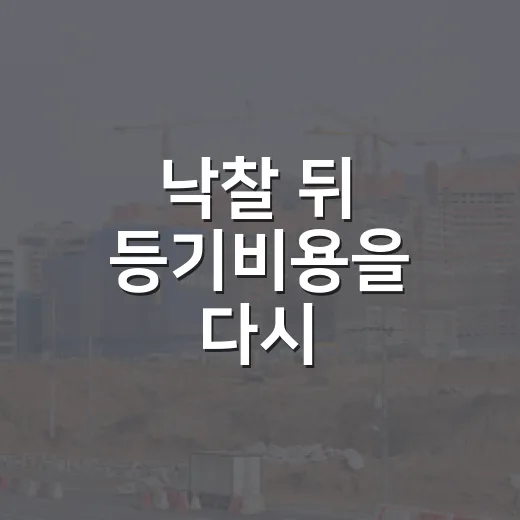 낙찰 뒤 등기비용을 다시 계산해봤더니 - 요약